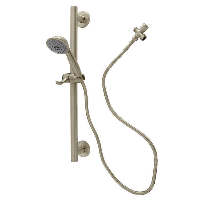 Kingston Brass KAK2528D Made to Match Shower System with 24" Slide/Grab Bar and Hand Shower, Brushed Nickel