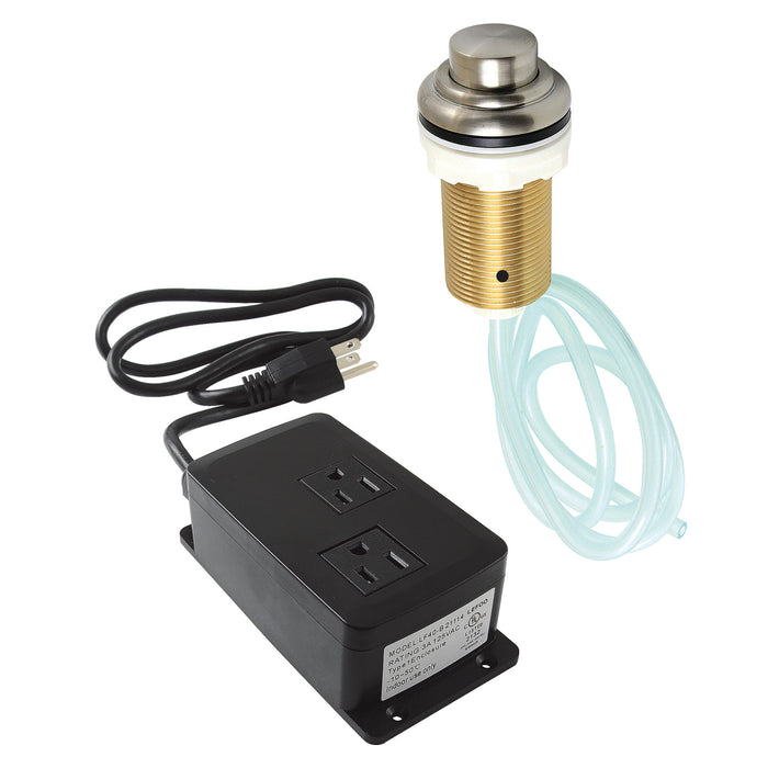 Kingston Brass KATDK218 Trimscape Dual Outlet Garbage Disposal Air Switch Kit, Brushed Nickel