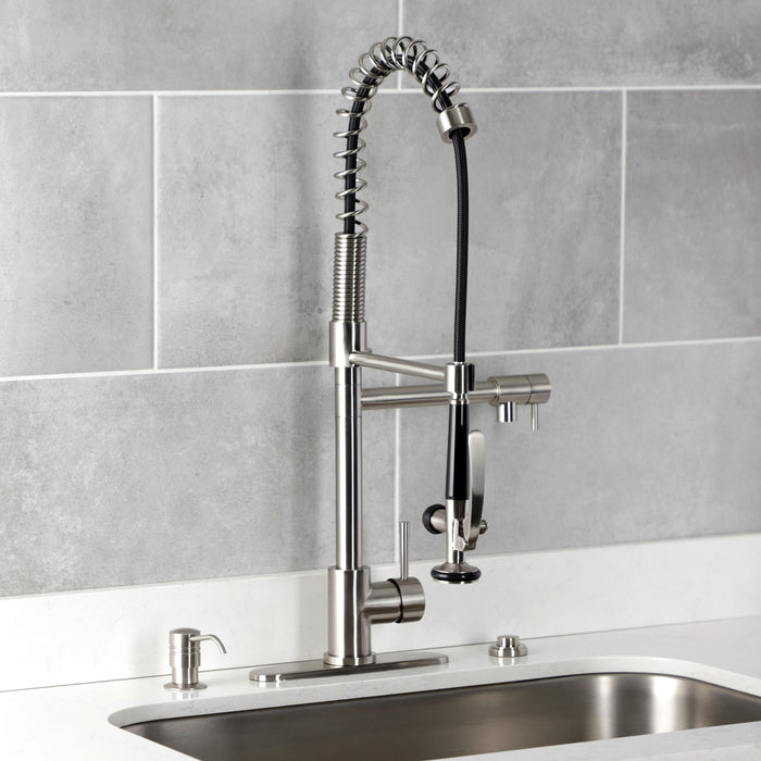 Kingston Brass KATSK218 Trimscape Single Outlet Garbage Disposal Air Switch Kit, Brushed Nickel