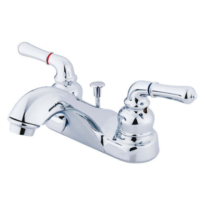 Kingston Brass KB0821 Windsor Double-Handle 4" Centerset Bathroom Faucet with Pop-Up Drain, Polished Chrome