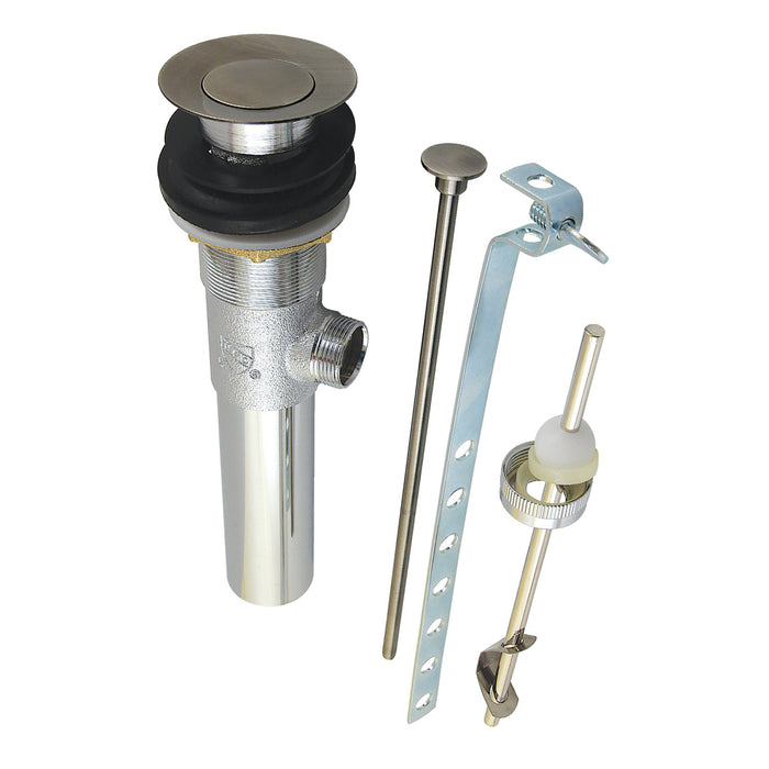Kingston Brass KB100VN Trimscape Brass Pop-Up Drain with Overflow, 22 Gauge, Black Stainless