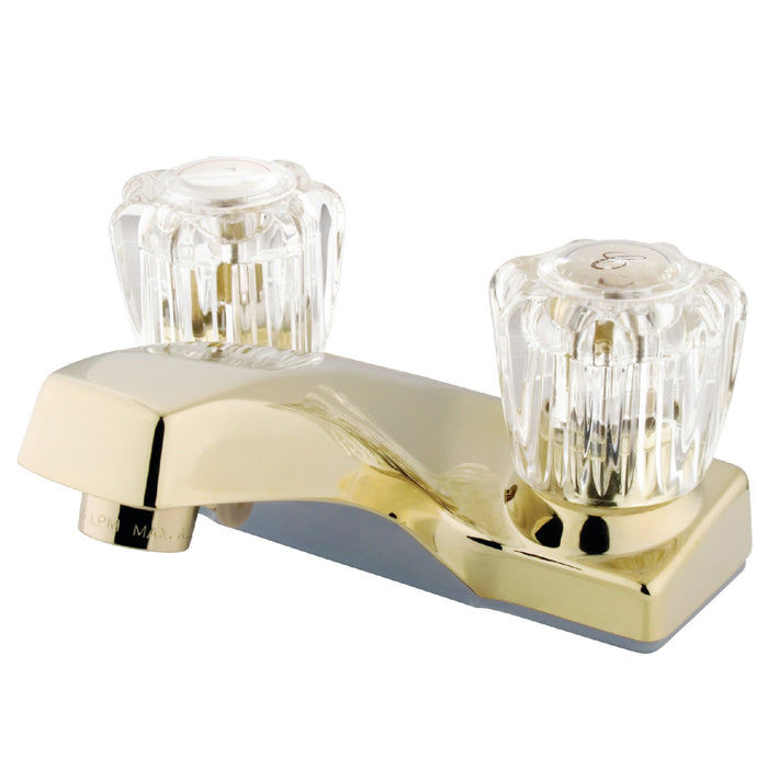 Kingston Brass KB102LP Columbia Double-Handle 4" Centerset Bathroom Faucet, Polished Brass