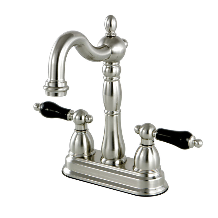 Kingston Brass KB1498PKL Duchess Double-Handle 4" Centerset Bar Faucet, Brushed Nickel