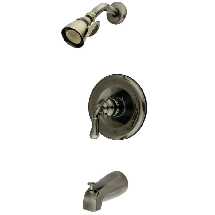 Kingston Brass KB1633T Magellan Single-Handle Pressure Balanced Tub and Shower Faucet, Trim Only, Black Stainless