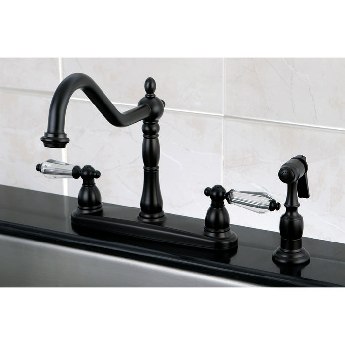 Kingston Brass KB1755WLLBS Wilshire Centerset Kitchen Faucet, Oil Rubbed Bronze