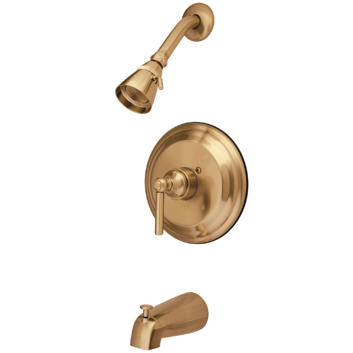 Kingston Brass KB2632EL Elinvar Single-Handle Pressure Balanced Tub and Shower Faucet, Polished Brass