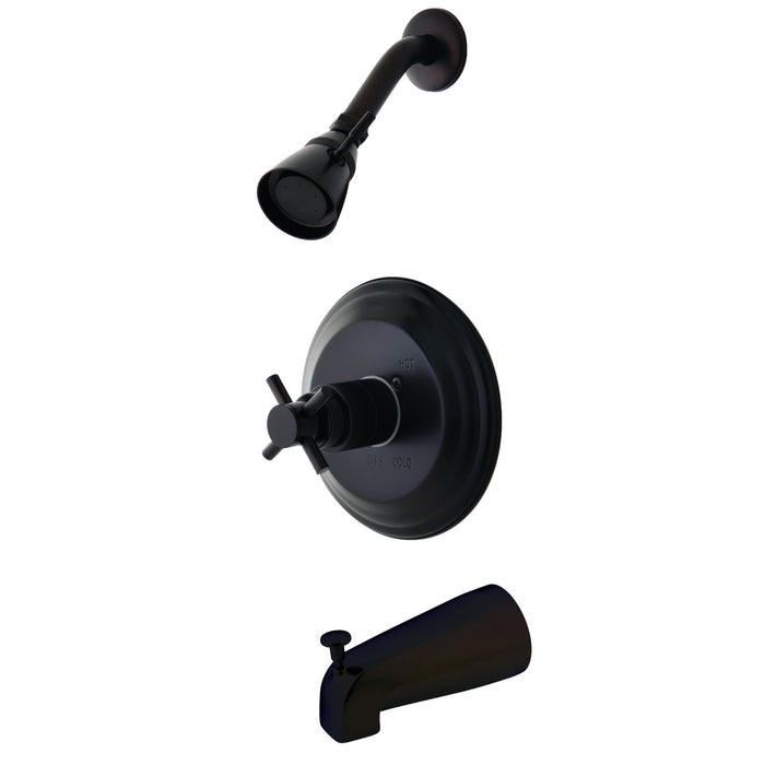 Kingston Brass KB2635DX Concord Single-Handle Pressure Balanced Tub and Shower Faucet, Oil Rubbed Bronze