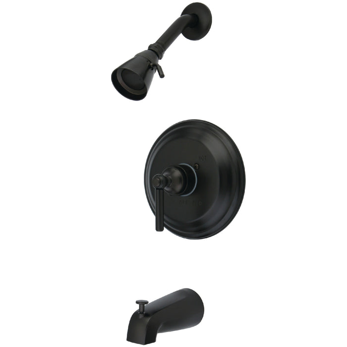 Kingston Brass KB2635EL Elinvar Single-Handle Pressure Balanced Tub and Shower Faucet, Oil Rubbed Bronze