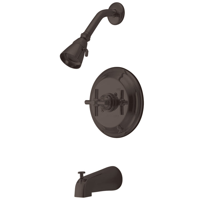 Kingston Brass KB2635EX Elinvar Single-Handle Pressure Balanced Tub and Shower Faucet, Oil Rubbed Bronze