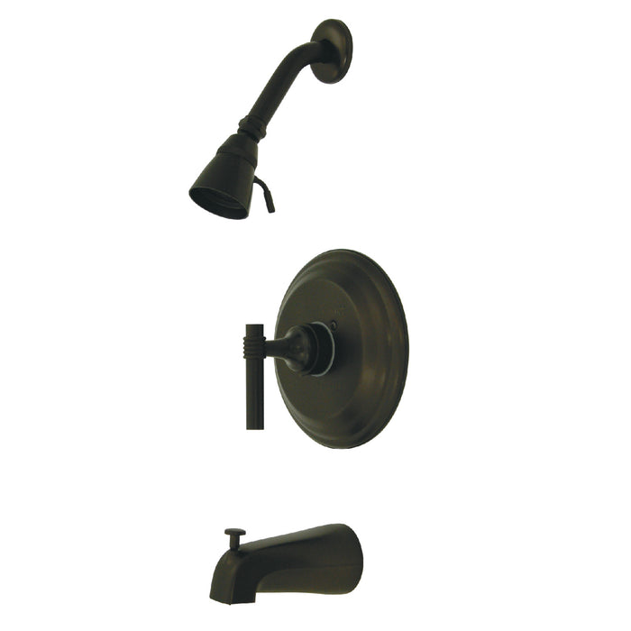 Kingston Brass KB2635MLT Milano Single-Handle Pressure Balanced Tub and Shower Faucet, Trim Only, Oil Rubbed Bronze