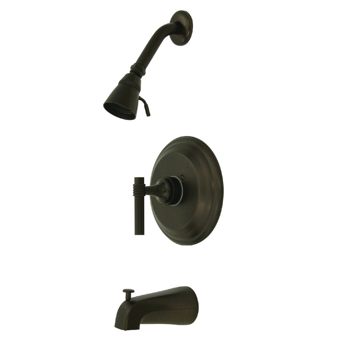 Kingston Brass KB2635ML Milano Single-Handle Pressure Balanced Tub and Shower Faucet, Oil Rubbed Bronze