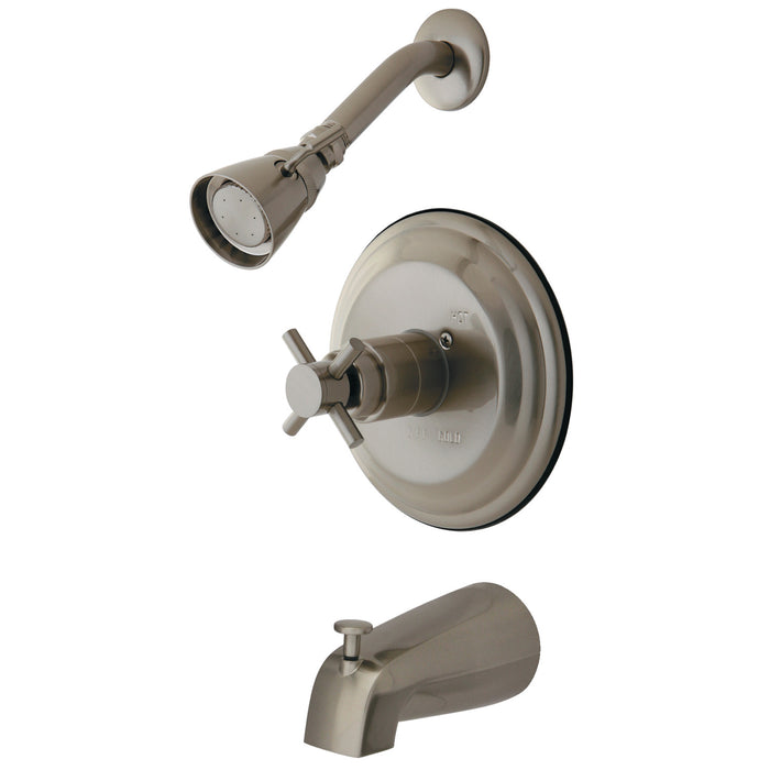 Kingston Brass KB2638DXT Single-Handle Pressure Balanced Tub and Shower Faucet, Trim Only, Brushed Nickel