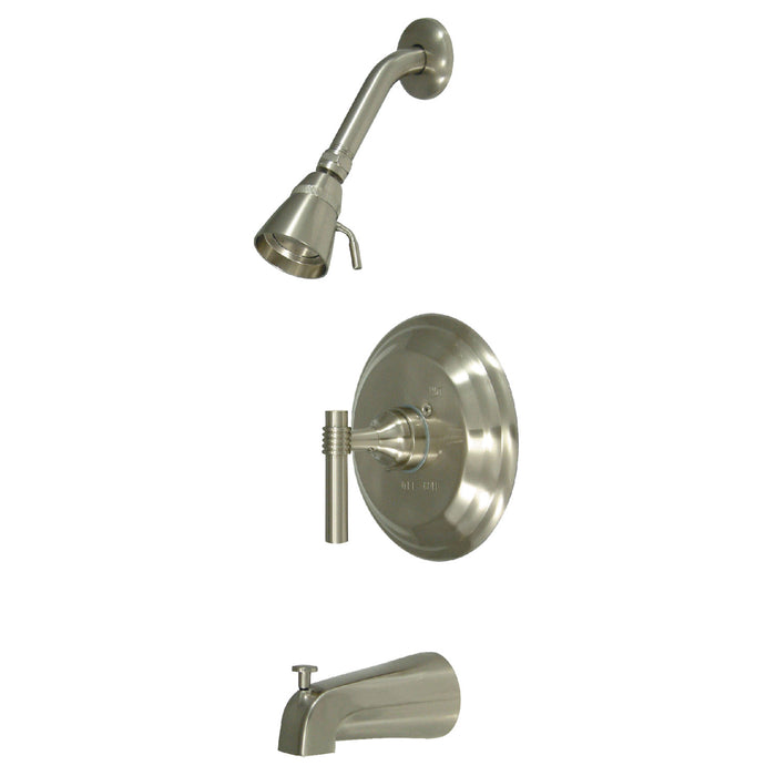 Kingston Brass KB2638MLT Milano Single-Handle Pressure Balanced Tub and Shower Faucet, Trim Only, Brushed Nickel