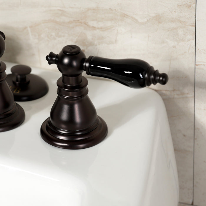 Kingston Brass KB325AKL Duchess Three-Handle Bidet Faucet with Brass Pop-Up, Oil Rubbed Bronze