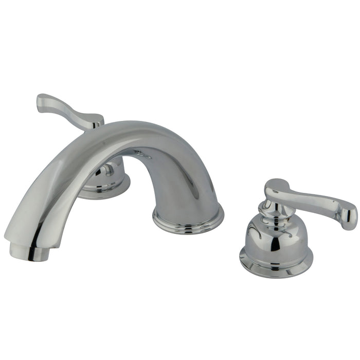 Kingston Brass KB361FL  Two-Handle Deck Mount Roman Tub Faucet, Polished Chrome