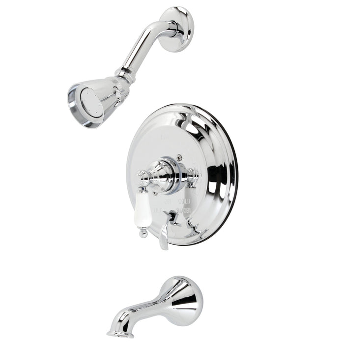 Kingston Brass KB36310PLT Single-Handle Pressure Balanced Tub and Shower Faucet, Trim Only with Diverter Handle, Polished Chrome