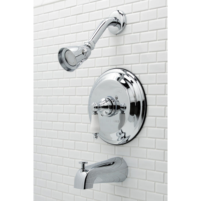 Kingston Brass KB3631PLT Single-Handle Pressure Balanced Tub and Shower Faucet, Trim Only, Polished Chrome