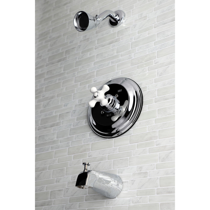 Kingston Brass KB3631PXT Single-Handle Pressure Balanced Tub and Shower Faucet, Trim Only, Polished Chrome
