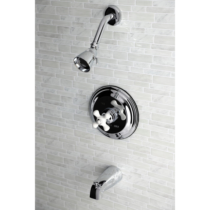 Kingston Brass KB3631PXT Single-Handle Pressure Balanced Tub and Shower Faucet, Trim Only, Polished Chrome