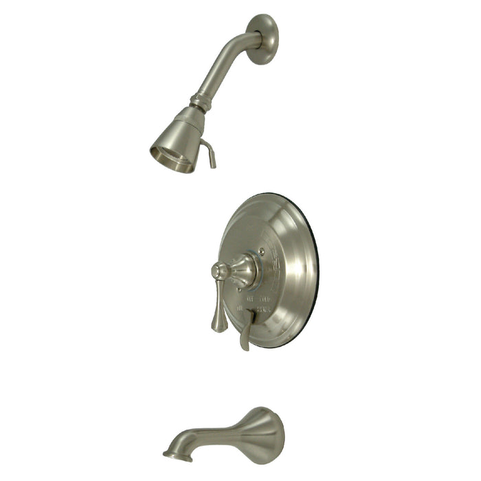 Kingston Brass KB36380BL Single-Handle Pressure Balanced Tub and Shower Faucet, Brushed Nickel