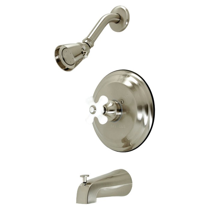 Kingston Brass KB3638PXT Single-Handle Pressure Balanced Tub and Shower Faucet, Trim Only, Brushed Nickel
