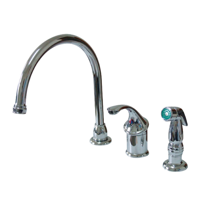 Kingston Brass KB3811GLSP Widespread Kitchen Faucet, Polished Chrome