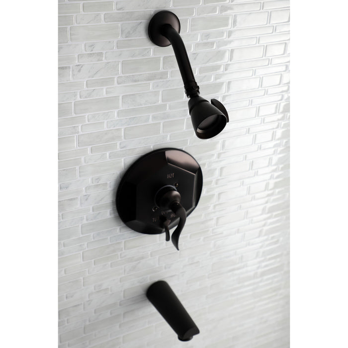 Kingston Brass KB46350DFL Single-Handle Pressure Balanced Tub and Shower Faucet, Oil Rubbed Bronze