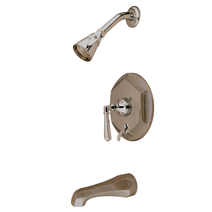Kingston Brass KB46380HL Single-Handle Pressure Balanced Tub and Shower Faucet, Brushed Nickel