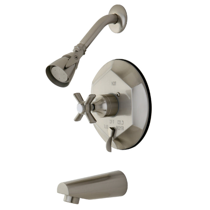 Kingston Brass KB46380ZX Millennium Single-Handle Pressure Balanced Tub and Shower Faucet, Brushed Nickel