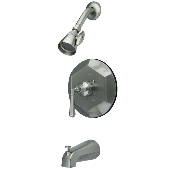 Kingston Brass KB4638HL Metropolitan Single-Handle Pressure Balanced Tub and Shower Faucet, Brushed Nickel