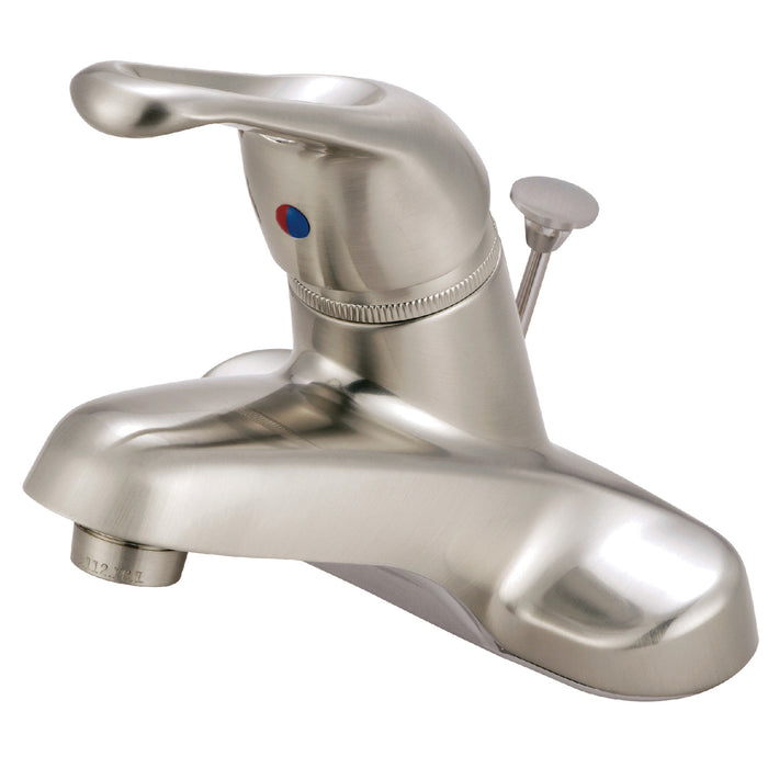 Kingston Brass KB518B Wyndham Single-Handle 4" Centerset Bathroom Faucet with Brass Pop-Up, Brushed Nickel