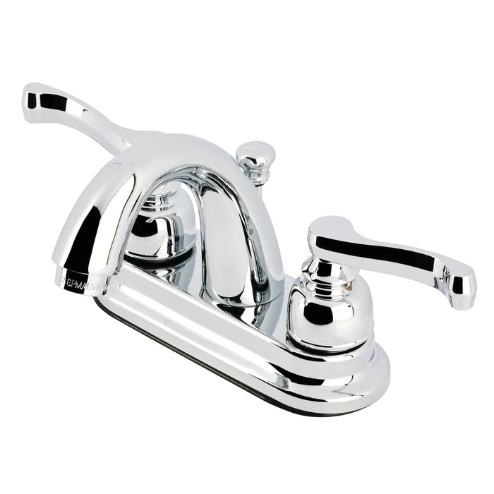 Kingston Brass KB5611FL Royale Double-Handle 4" Centerset Bathroom Faucet with Pop-Up Drain, Polished Chrome