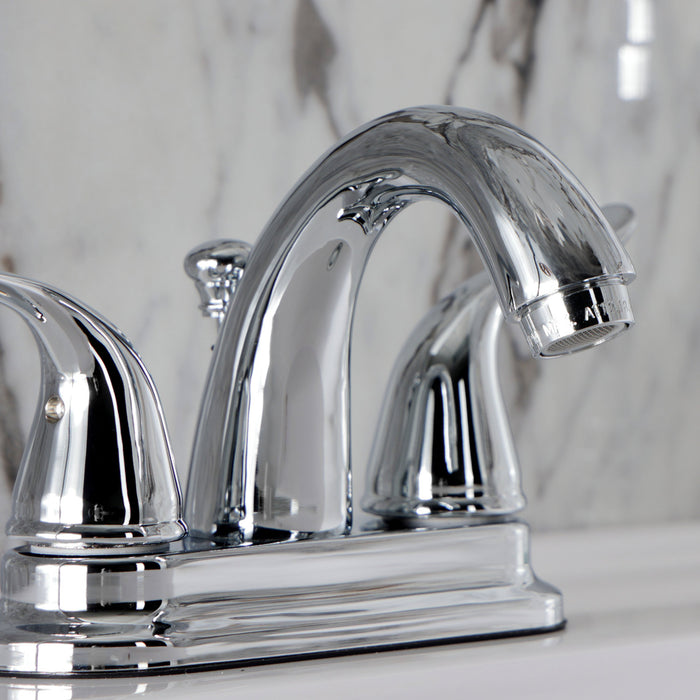 Kingston Brass KB5611YL Yosemite Double-Handle 4" Centerset Bathroom Faucet with Pop-Up Drain, Polished Chrome