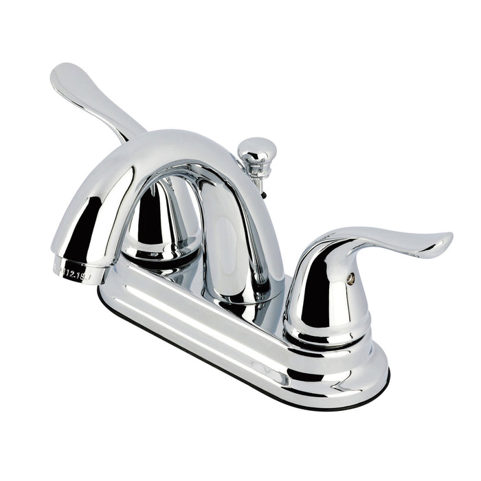 Kingston Brass KB5611YL Yosemite Double-Handle 4" Centerset Bathroom Faucet with Pop-Up Drain, Polished Chrome