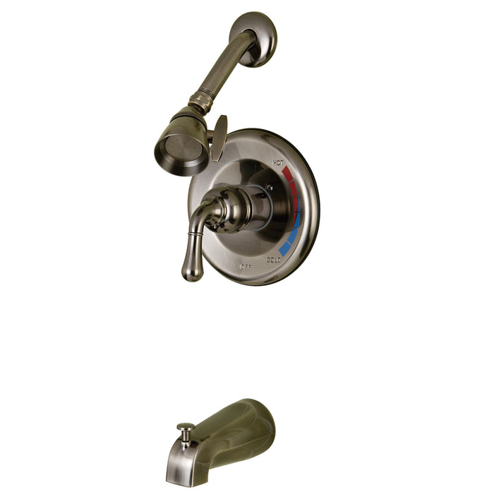 Kingston Brass KB633T Magellan Single-Handle Pressure Balanced Tub and Shower Faucet, Trim Only, Black Stainless