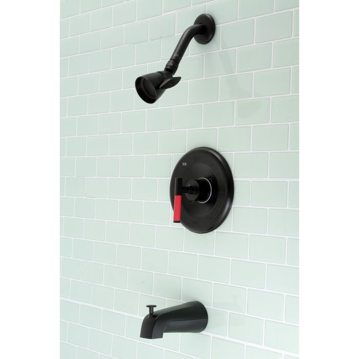 Kingston Brass KB6630CKL Kaiser Single-Handle Pressure Balanced Tub and Shower Faucet, Matte Black