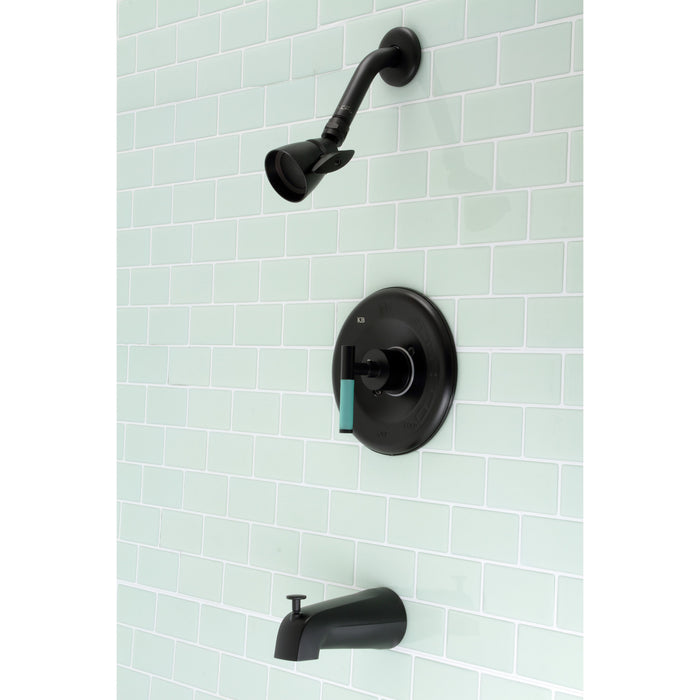 Kingston Brass KB6630CKL Kaiser Single-Handle Pressure Balanced Tub and Shower Faucet, Matte Black