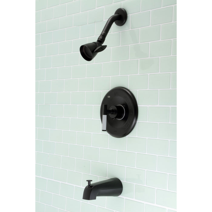 Kingston Brass KB6630CKL Kaiser Single-Handle Pressure Balanced Tub and Shower Faucet, Matte Black