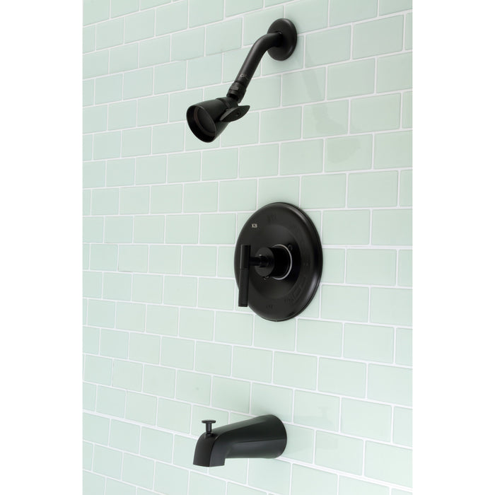 Kingston Brass KB6630CKL Kaiser Single-Handle Pressure Balanced Tub and Shower Faucet, Matte Black