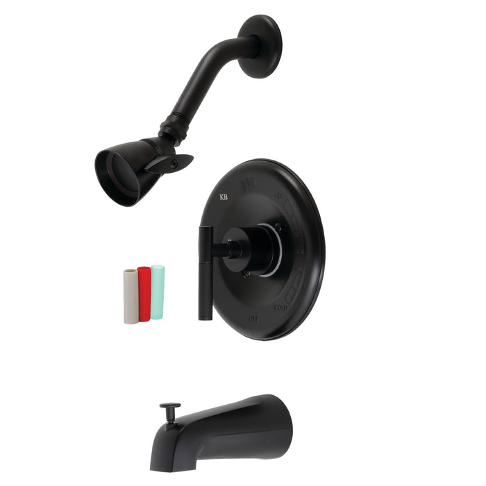 Kingston Brass KB6630CKL Kaiser Single-Handle Pressure Balanced Tub and Shower Faucet, Matte Black