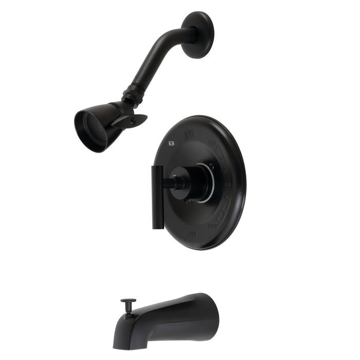 Kingston Brass KB6630CML Manhattan Single-Handle Pressure Balanced Tub and Shower Faucet, Matte Black