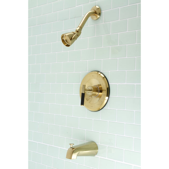 Kingston Brass KB6637CKL Kaiser Single-Handle Pressure Balanced Tub and Shower Faucet, Brushed Brass