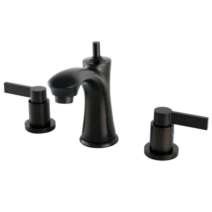 Kingston Brass KB7965NDL NuvoFusion Widespread Bathroom Faucet with Retail Pop-Up Drain, Oil Rubbed Bronze