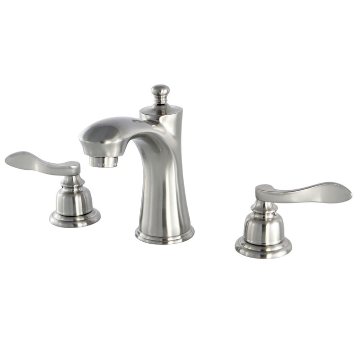Kingston Brass KB7968NFL NuWave French Widespread Bathroom Faucet with Pop-Up Drain, Brushed Nickel