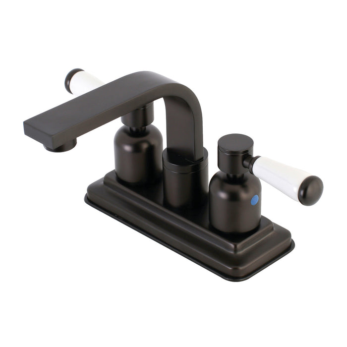 Kingston Brass KB8465DPL Paris Double-Handle 4" Centerset Bathroom Faucet with Push-Up Pop-Up, Oil Rubbed Bronze