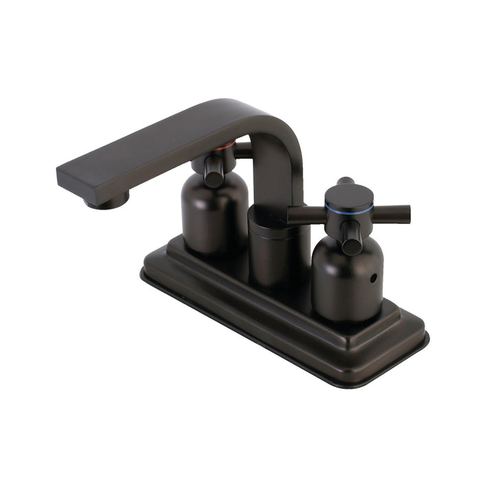 Kingston Brass KB8465DX Concord Double-Handle 4" Centerset Bathroom Faucet with Push-Up Pop-Up, Oil Rubbed Bronze