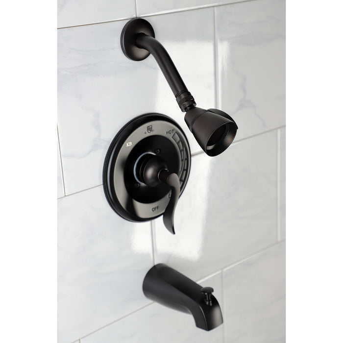 Kingston Brass KB8635DFL NuWave Single-Handle Pressure Balanced Tub and Shower Faucet, Oil Rubbed Bronze