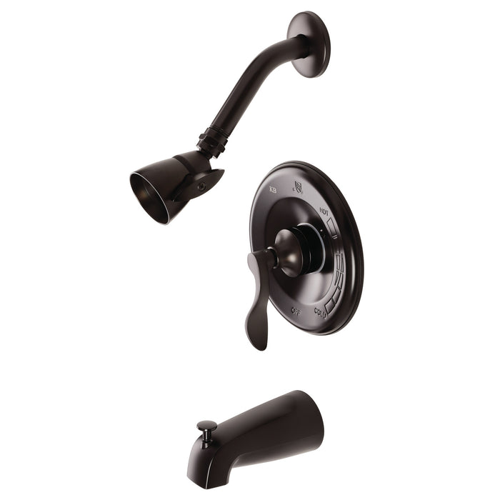 Kingston Brass KB8635DFL NuWave Single-Handle Pressure Balanced Tub and Shower Faucet, Oil Rubbed Bronze