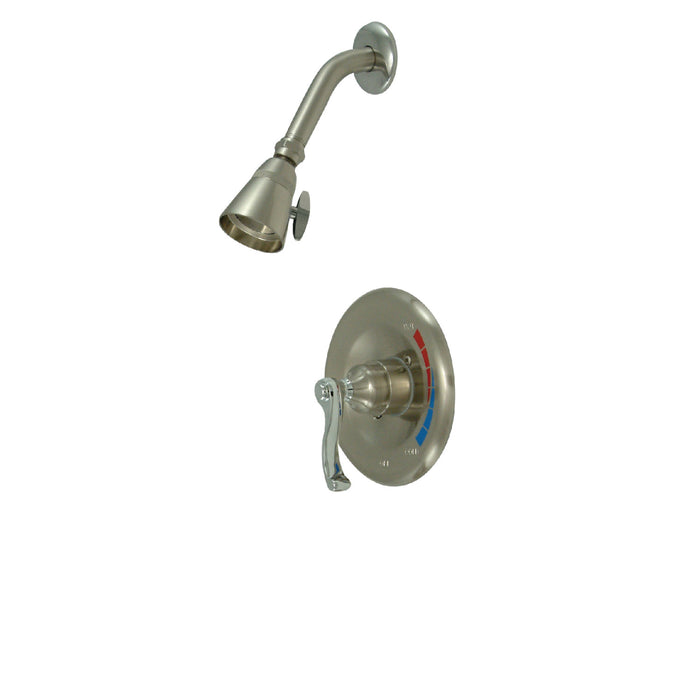 Kingston Brass KB8637FLSO Royale Single-Handle Pressure Balanced Shower Faucet, Brushed Nickel/Polished Chrome