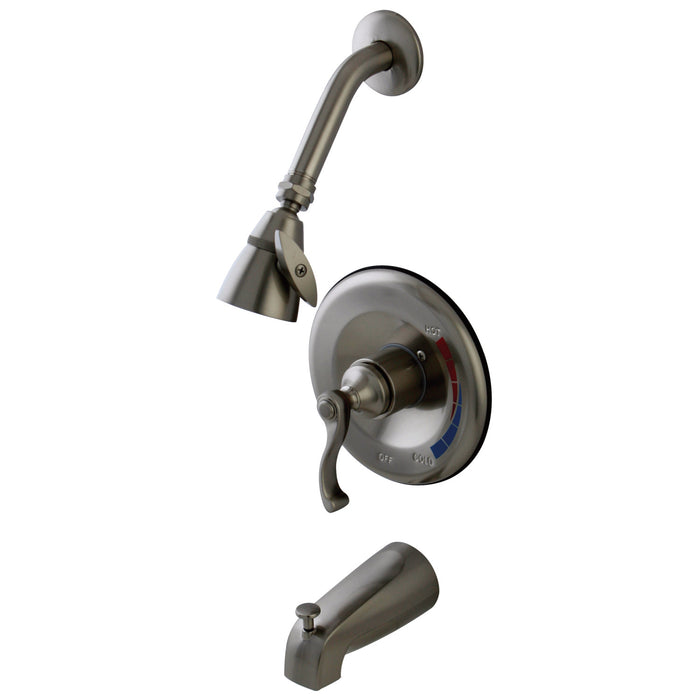 Kingston Brass KB8638FLT Royale Single-Handle Pressure Balanced Tub and Shower Faucet, Trim Only, Brushed Nickel